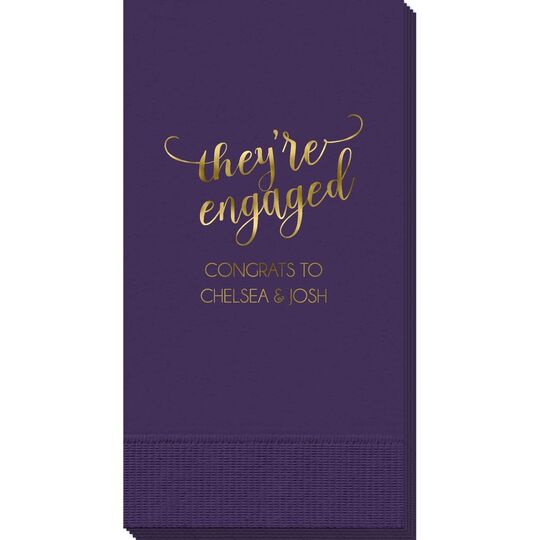 They're Engaged Guest Towels